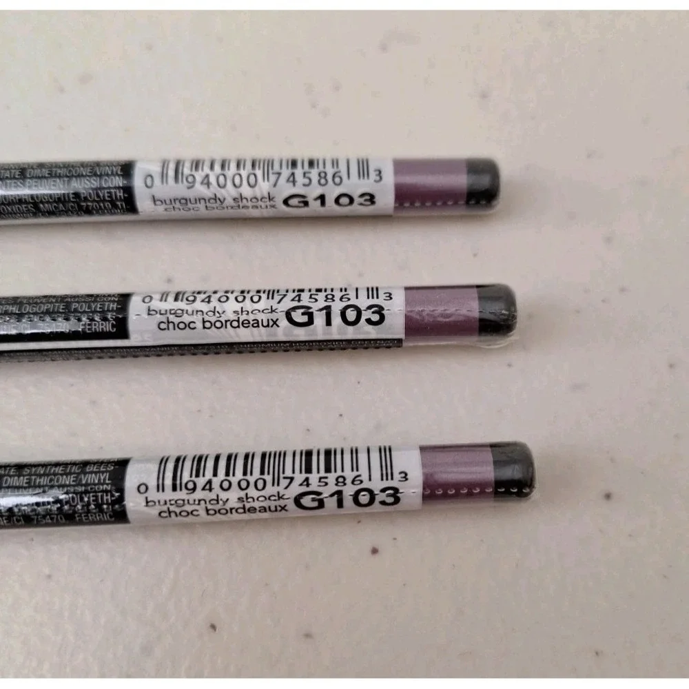 3 Set AVON GLIMMERSTICKS CHROMES EYE LINER - Burgundy Shock - G103 - New Sealed